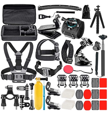 Kit d'accessoires de caméra d'action 50 en 1, pour GoPro Hero 11/10/9/8/7/6/5/4 GoPro Max Fusion Insta360 AKASO DJI Osmo