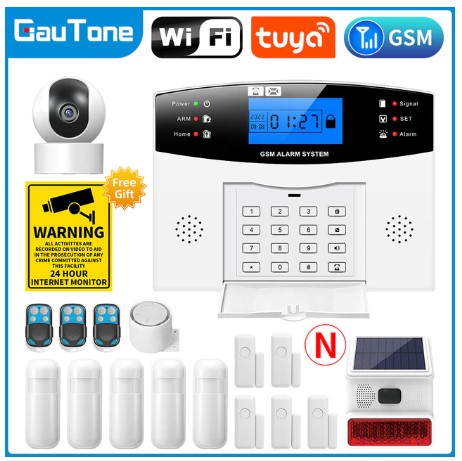 GT – panneau d'alarme de sécurité domestique sans fil, wi-fi, GSM/GPRS, commutable, 9 langues, contrôle à distance avec application, activation/désactivation de la carte RFID