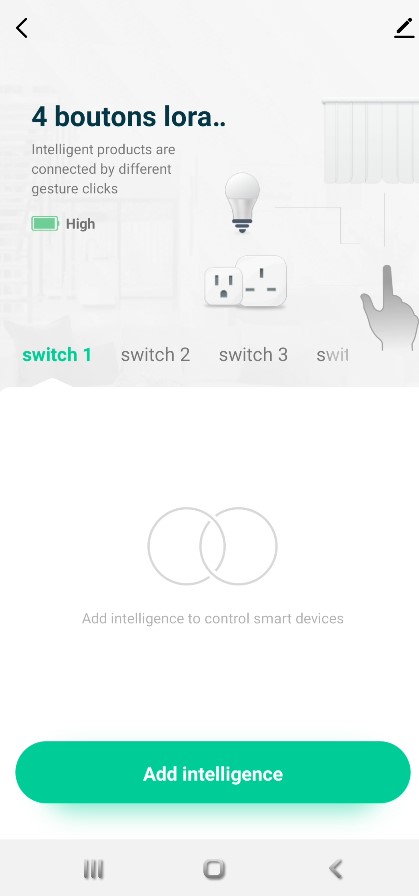 Télécommande 4 boutons Loratap Zigbee sur SmartLife / Tuya