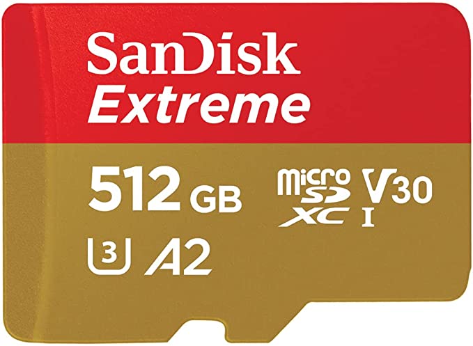 SanDisk Extreme Carte Mémoire MicroSDXC 512 Go + Adaptateur SD