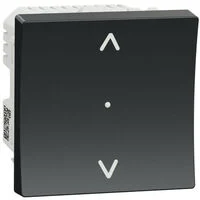 Wiser Unica - interrupteur volet-roulant - 4A - zigbee - anthracite - méca seul (NU350854W)