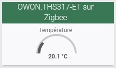 Sonde de température Owon Zigbee