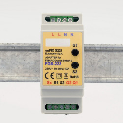 RECONDITIONNE - EUT_S223 - Adaptateur euFIX DIN pour Fibaro FGS-223 (avec boutons)