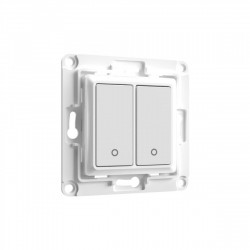 SHELLY - Interrupteur mural double pour micromodule Shelly (blanc)