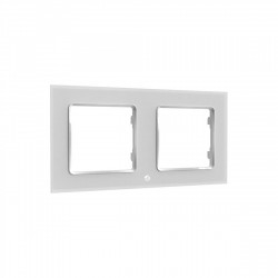 SHELLY - Plaque de finition double pour interrupteur Shelly WF2 (blan