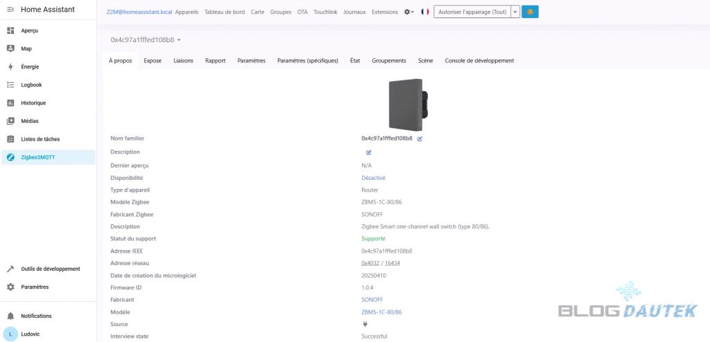 Interrupteur sans neutre Sonoff