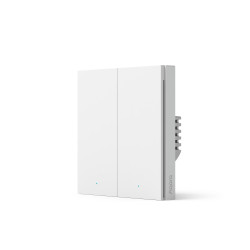AQARA - Interrupteur mural double intelligent H1 ZigBee 3.0 (sans neutre) - WS-EUK02