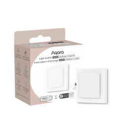 AQARA - Interrupteur mural intelligent Zigbee 3.0 et Thread Aqara Light Switch H2 (2 Boutons, 1 Canal) WS-K07D