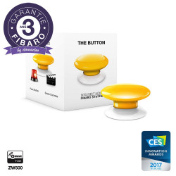FIBARO - Contrôleur de scènes Fibaro Button Z-Wave+, jaune