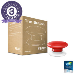 FIBARO - Contrôleur de scènes Fibaro Button Z-Wave+, rouge
