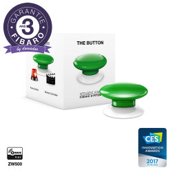 FIBARO - Contrôleur de scènes Fibaro Button Z-Wave+, vert