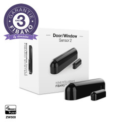 FIBARO - Détecteur d'ouverture Z-Wave+ Door/Window Sensor 2, Noir