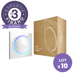 FIBARO - Interrupteur intelligent pour volet roulant Z-Wave+ Fibaro Walli Roller Shutter (Pack de 10)