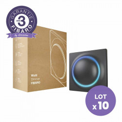 FIBARO - Interrupteur variateur intelligent Z-Wave+ Fibaro Walli Dimmer Anthracite (pack de 10)