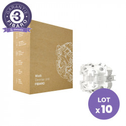 FIBARO - Mécanisme d'interrupteur variateur Z-Wave+ Fibaro Walli Dimmer (Pack de 10)
