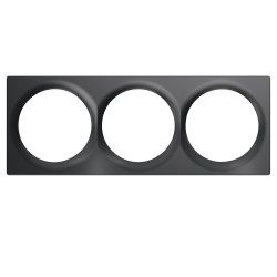 FIBARO - Plaque de finition triple Walli Anthracite
