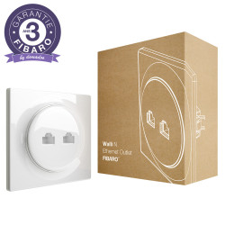 FIBARO - Prise murale 2 ports Ethernet Fibaro Walli N Ethernet Outlet