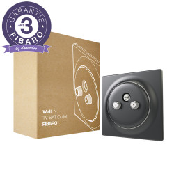 FIBARO - Prise murale TV-SAT Fibaro Walli N TV-SAT Outlet Anthracite
