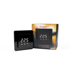 HEATIT - Thermostat Z-Wave+ plancher chauffant élec 16A noir