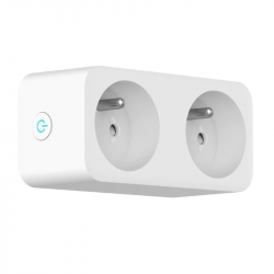 IMMAX - Prise intelligente double Zigbee TUYA 16A + Mesure de consommation