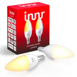 INNR - Ampoule connectée type E14 - ZigBee 3.0 - Pack de 2 ampoules - Blanc réglable - 2200K à 5000K