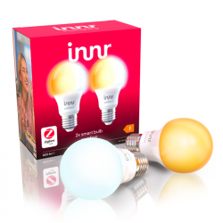 INNR - Ampoule connectée type E27 - ZigBee 3.0 - Pack de 2 ampoules - Blanc réglable - 2200K à 5000K