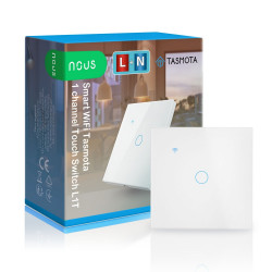 Interrupteur connecté tactile WIFI Tasmota 1 charge - NOUS