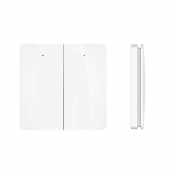 Interrupteur intelligent sans fils sans piles Zigbee Tuya - 2 boutons - MOES
