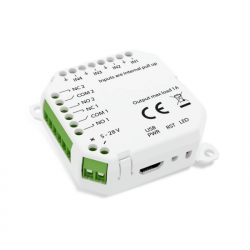 Module IO Zigbee 3.0 - 4 entrées contact sec + 2 sorties contact sec NO/NC (ON/OFF ou impulsion) - FRIENT