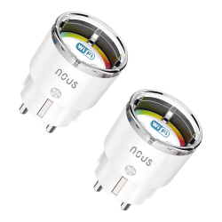 NOUS - LOT de 2x Prise intelligente WIFI + Mesure de consommation 15A