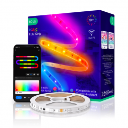 NOUS - Ruban de LED connecté RGB+IC WIFI TUYA (10m)