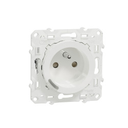Prise connectée encastrable 16A Zigbee 3.0 Wiser Odace blanc - SCHNEIDER ELECTRIC