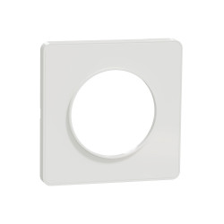 SCHNEIDER ELECTRIC - Plaque de finition 1 poste BLANC Odace Touch