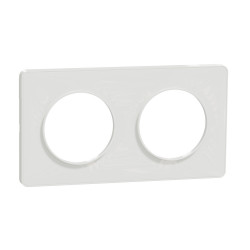 SCHNEIDER ELECTRIC - Plaque de finition 2 postes BLANC Odace Touch