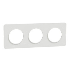 SCHNEIDER ELECTRIC - Plaque de finition 3 postes BLANC Odace Touch