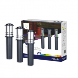 TINT - 3x Bornes lumineuses LED intelligentes Zigbee 3.0 Pétunia (compatible Philips Hue, Alexa, Smarthings)