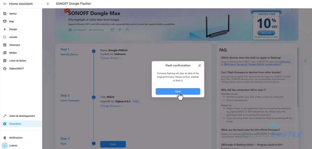 Dongle Zigbee Sonoff MG24