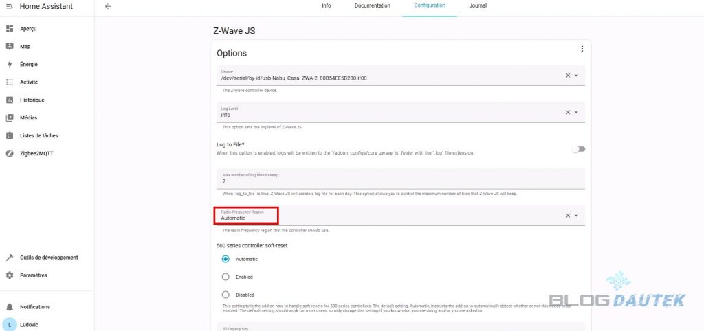 Antenne Z-Wave Home Assistant