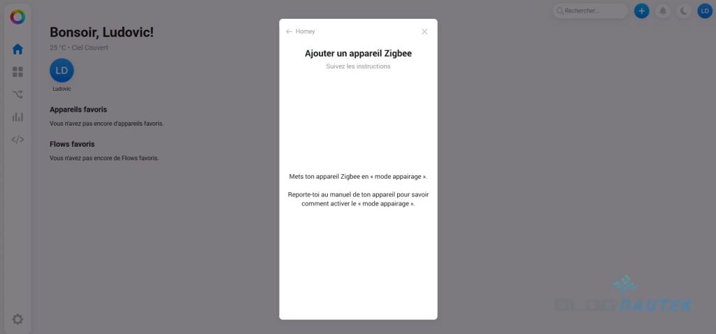 Capteur de pression atmospherique Sonoff sur Homey 5
