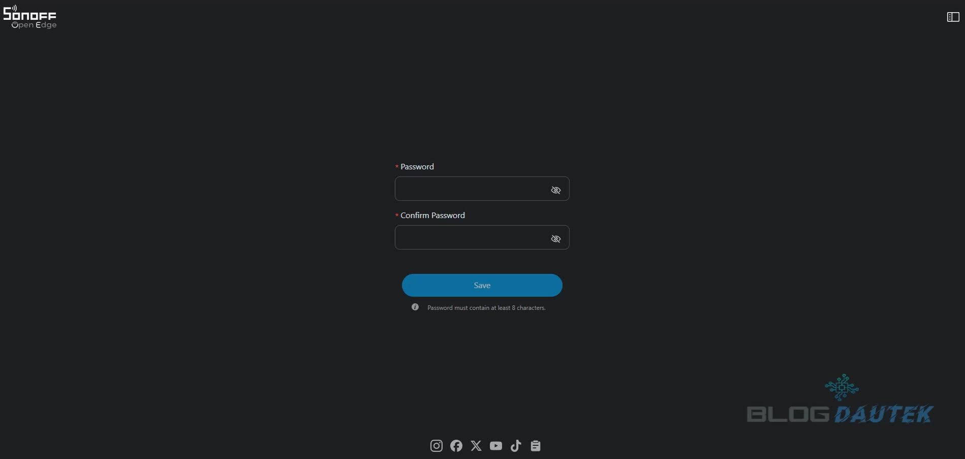 Camera de securite Sonoff GlassView sur Open Edge 1