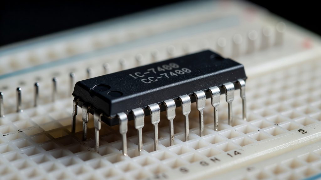 Circuit integre sur breadboard