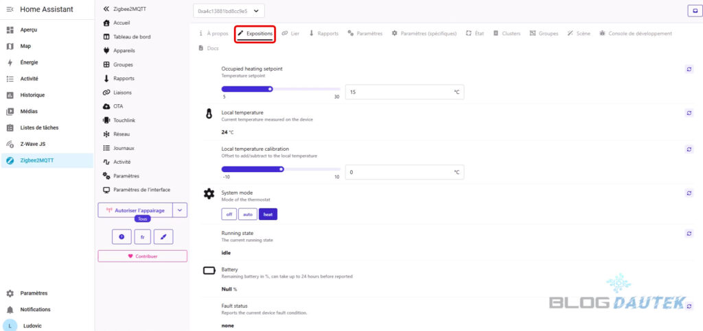 Tete thermostatique connectee Sonoff sur Home Assistant 5