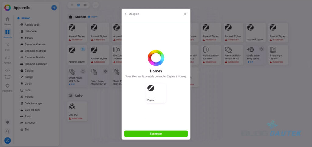 Tete thermostatique connectee Sonoff sur Homey 4