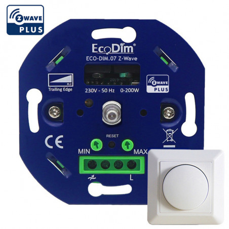 ECODIM - INTERRUPTEUR VARIATEUR ROTATIF Z-WAVE+ 200W ECO-DIM.07 PRO