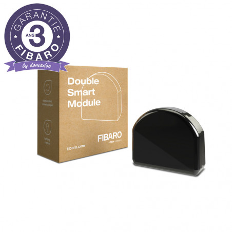 FIBARO - MICROMODULE COMMUTATEUR LIBRE DE POTENTIEL DOUBLE Z-WAVE+ FIBARO SMART MODULE FGS-224