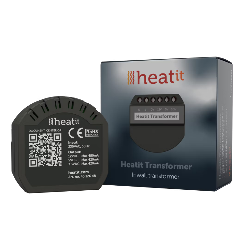 HEATIT - Transformateur encastrable 230VAC vers 12 - 5 - 3,3