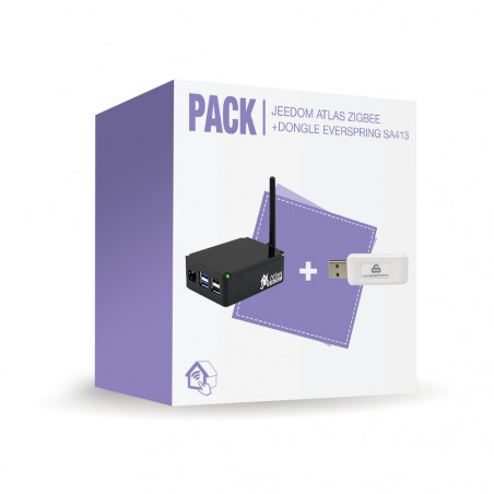 JEEDOM - PACK CONTRÔLEUR DOMOTIQUE JEEDOM ATLAS ZIGBEE + DONGLE USB Z-WAVE+