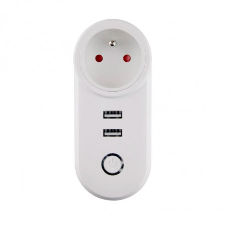MOES - PRISE CONNECTÉE ZIGBEE 3.0 + 2 PORTS USB PILOTABLES (VERSION FR)