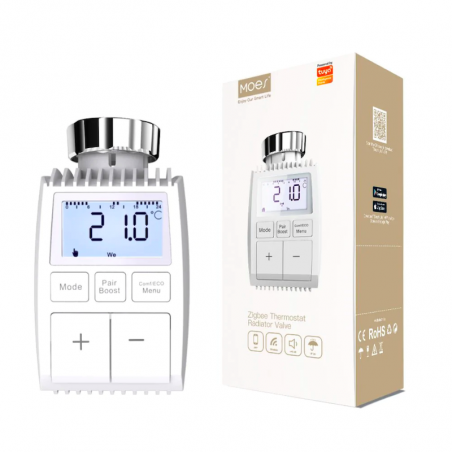 MOES - TÊTE THERMOSTATIQUE INTELLIGENTE ZIGBEE 3.0 TUYA