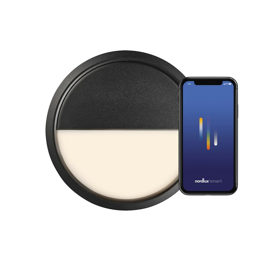 Nordlux AvaSmart Plafonnier Connecté Noir​,​ 2700K